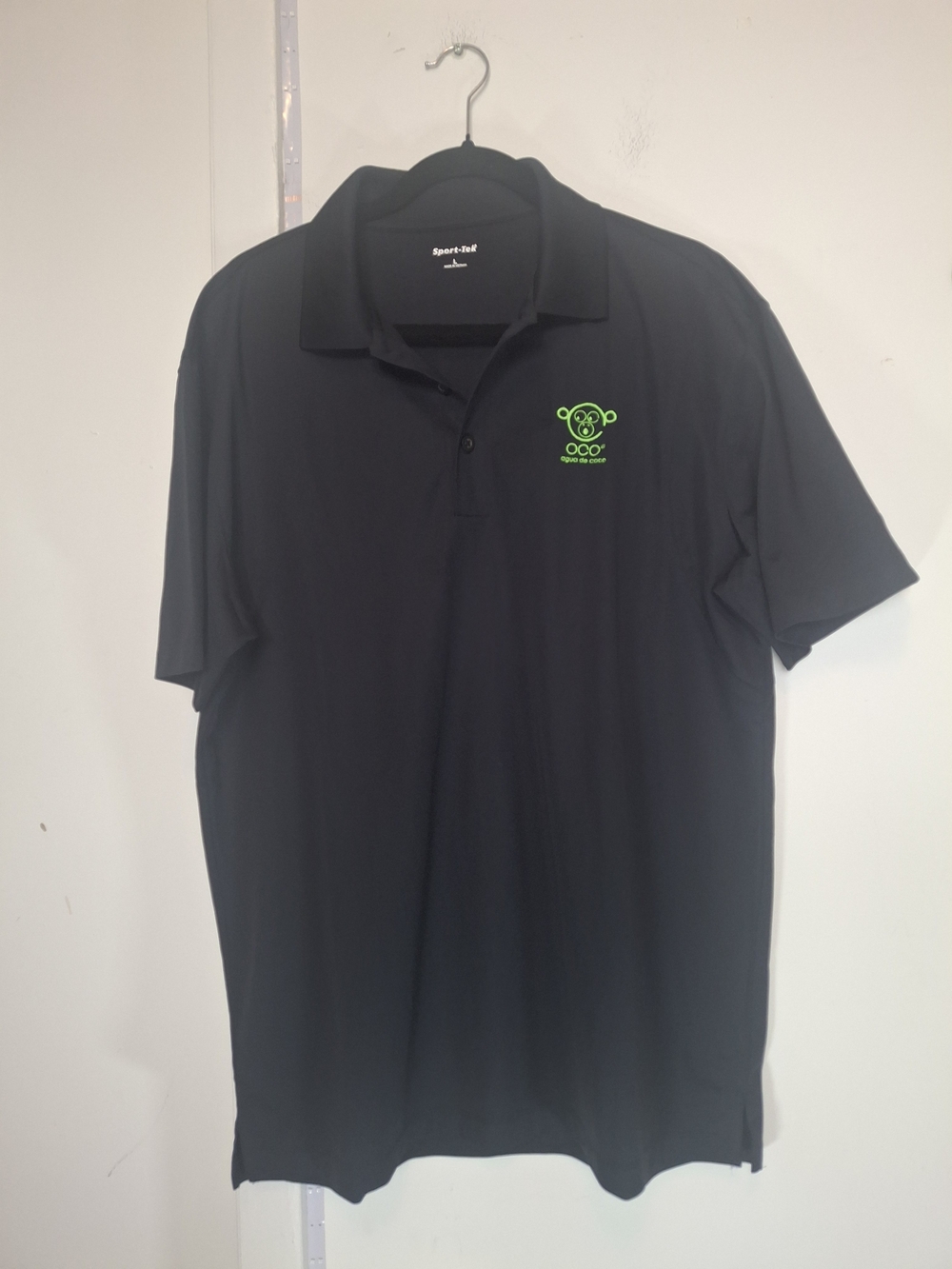 Sport-Tek Black Polo with Lime Green Logo